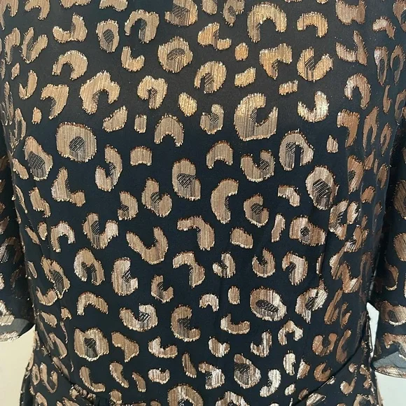 Kate Spade Graphic Leopard Midi Dress. Plus a garment bag. - Picture 3 of 7